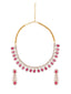 Regal American Diamond Halo Necklace Set