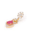 Crimson Bloom American Diamond Necklace Set