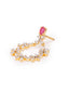 American Diamond Ruby Bloom Necklace Set
