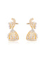 Crescent American Diamond Jhumka Earrings