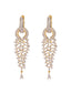 American Diamond Vine Dual-Style Chandeliers Earrings