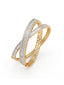 Crossed Baguette Ribbon Bracelet