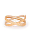 Crossed Baguette Ribbon Bracelet