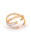 Crossed Baguette Ribbon Bracelet