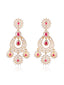 Crimson Bloom Chandeliers Earrings