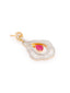Red Pear Drop Earrings with Baguette