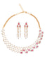 American Diamond Chandelier Necklace Set