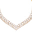 Flora American Diamond V-Suite Necklace Set