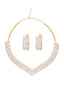 Flora American Diamond V-Suite Necklace Set