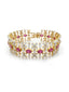 Ruby Floral Link Bracelet