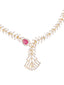 American Diamond Velora Crimson Vine Necklace Set