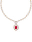 Ruby Glow American Diamond Necklace Set