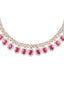 Regal American Diamond Halo Necklace Set