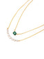 Emerald Glow Layered Necklace Set