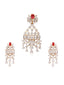 American Diamond Ruby Cascade Pendant set (without chain)