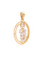 Ivy Ellipse American Diamond Pendant Set (without chain)