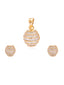 Baguette American Diamond Pendant Set (without chain)
