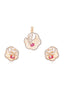 Celestia Ruby American Diamond Pendant Set (without chain)