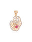 Celestia Ruby American Diamond Pendant Set (without chain)