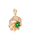 Emerald American Diamond Solid Pendant Set
