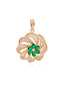 Emerald American Diamond Solid Pendant Set