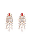 American Diamond Ruby Cascade Pendant set (without chain)