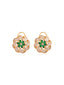Emerald American Diamond Solid Pendant Set