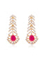 American Diamond Velora Crimson Vine Necklace Set