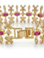 Ruby Floral Link Bracelet