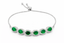 American Diamond Oval Emerald Adjustable Bracelet