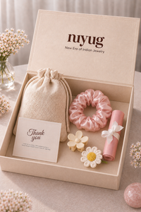 NUYUG Gift Box (includes gift box, hair scrunchie+cluthcer+crochet flower and a heartfelt customised note)