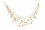 22K Gold-Plated Multiple Pearl Strings Layered Necklace