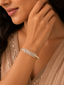 Crystal Leaf American Diamond Bracelet