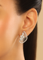 American Diamond Floral Arc Pendant Set