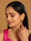 22K Gold-Plated Turquoise Flower Stud Earrings