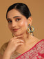 22K Gold Plated Turquoise Stone Studded Contemporary Mini Jhumki Dangler Earrings