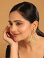 22k Gold Plated Royal Pearl Accent Kundan Earrings