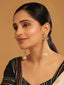 22K Gold Plated Floral Kundan Pearl Drop Earrings