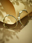 22K Gold-Plated Elegant Pearl Beaded Circular Hoop Earrings