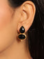 22K Gold Plated Black Embrace Earrings