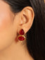 22K Gold Plated Red Embrace Earrings