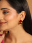 22K Gold Plated Red Embrace Earrings