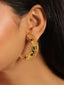 22K Gold Plated Green Lunar Earrings
