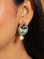 22K Gold Plated Black Paisley Earrings
