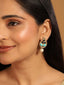 22K Gold Plated Black Paisley Earrings