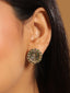 22K Gold Plated Contemporary Round Shaped Enamel Studs