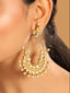 22k Gold Plated Royal Pearl Accent Kundan Earrings