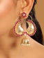 22K Gold Plated Pink Paisley Bloom Earrings