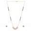 American Diamond Sunkissed Pearl Bloom Mangalsutra Earring Set