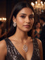 Noor Paisley American Diamond Pendant Set (without chain)